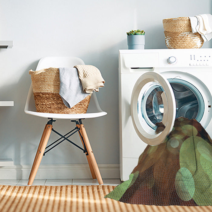 Machine Washable Transitional Bakers Brown Rug in a Washing Machine, wshpat3147lblu
