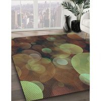 Patterned Bakers Brown Rug, pat3147lblu