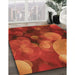 Machine Washable Transitional Orange Red Orange Rug in a Family Room, wshpat3147org
