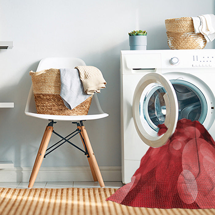 Machine Washable Transitional Red Rug in a Washing Machine, wshpat3147rd