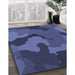 Machine Washable Transitional Blue Rug in a Family Room, wshpat3148blu