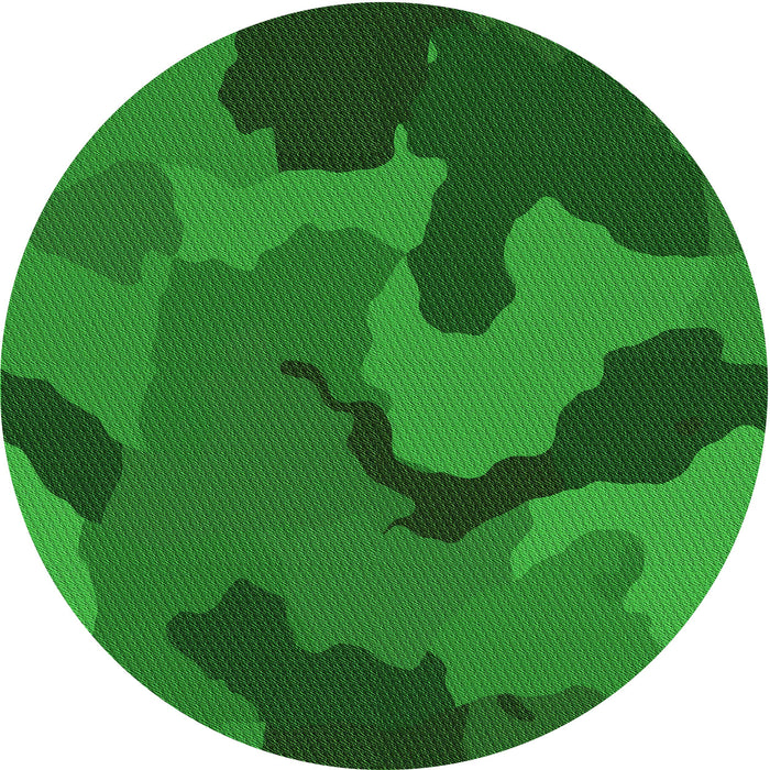 Square Patterned DarkGreen Rug, pat3148grn