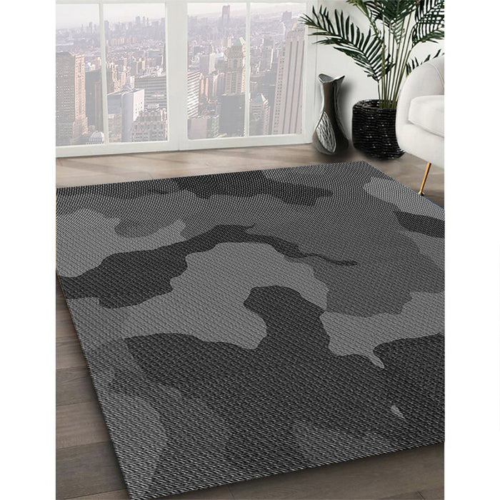 Patterned Smokey Gray Rug in Family Room, pat3148gry