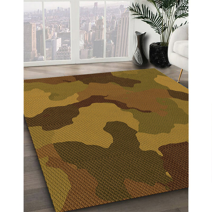 Patterned Sedona Brown Rug in Family Room, pat3148org