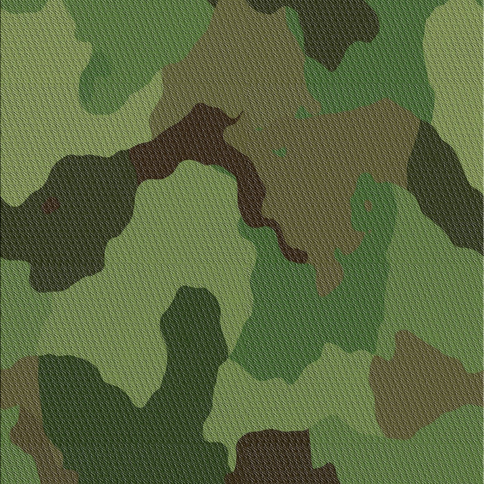 Patterned Dark Forest Green Novelty Rug, pat3148