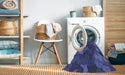 Machine Washable Transitional Dark Slate Blue Purple Rug in a Washing Machine, wshpat3149blu