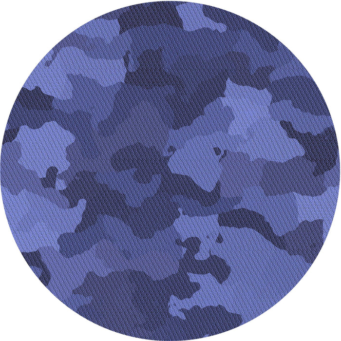 Square Patterned Dark Slate Blue Purple Rug, pat3149blu