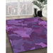 Machine Washable Transitional Purple Rug in a Family Room, wshpat3149pur