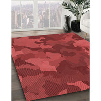 Patterned Red Rug, pat3149rd