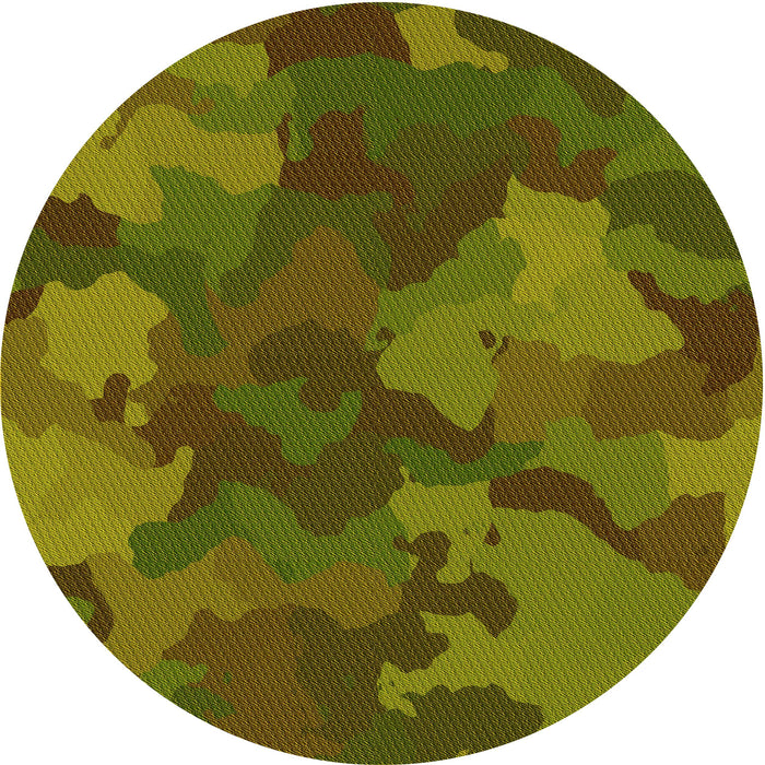 Square Machine Washable Transitional Dark Yellow Green Rug in a Living Room, wshpat3149yw