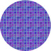 Square Machine Washable Transitional BlueViolet Purple Rug, wshpat314