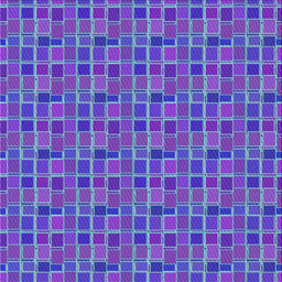 Square Patterned Blue Violet Purple Novelty Rug, pat314