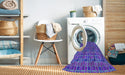 Machine Washable Transitional BlueViolet Purple Rug in a Washing Machine, wshpat314