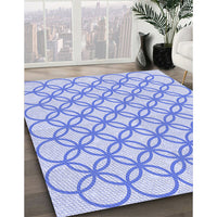 Patterned Sky Blue Rug, pat315blu