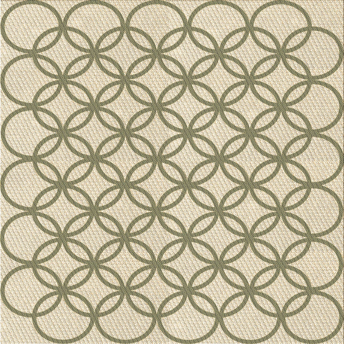 Round Machine Washable Transitional Vanilla Gold Rug, wshpat315brn