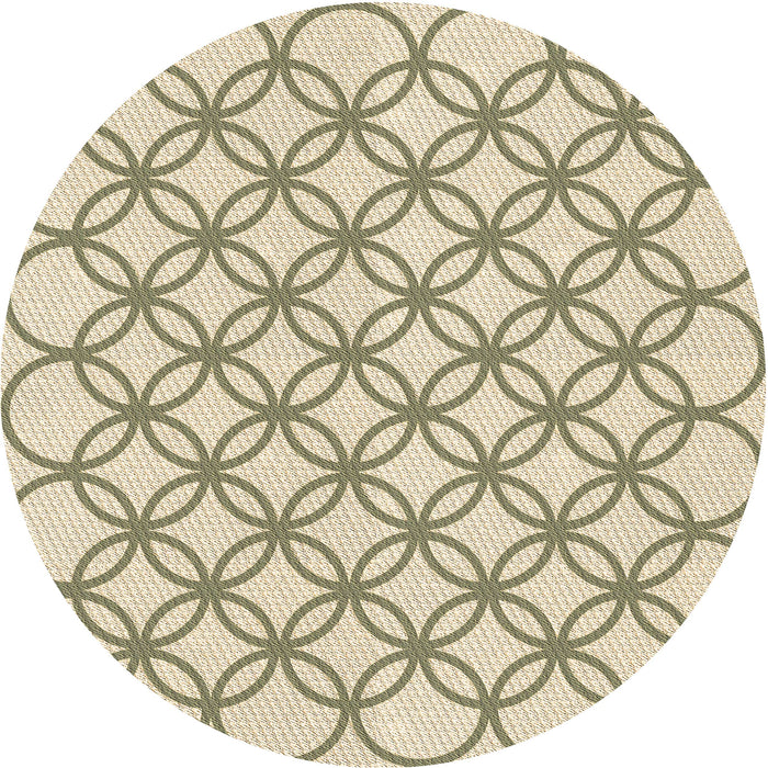 Square Patterned Vanilla Gold Rug, pat315brn