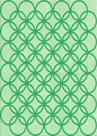 Machine Washable Transitional Green Rug, wshpat315grn