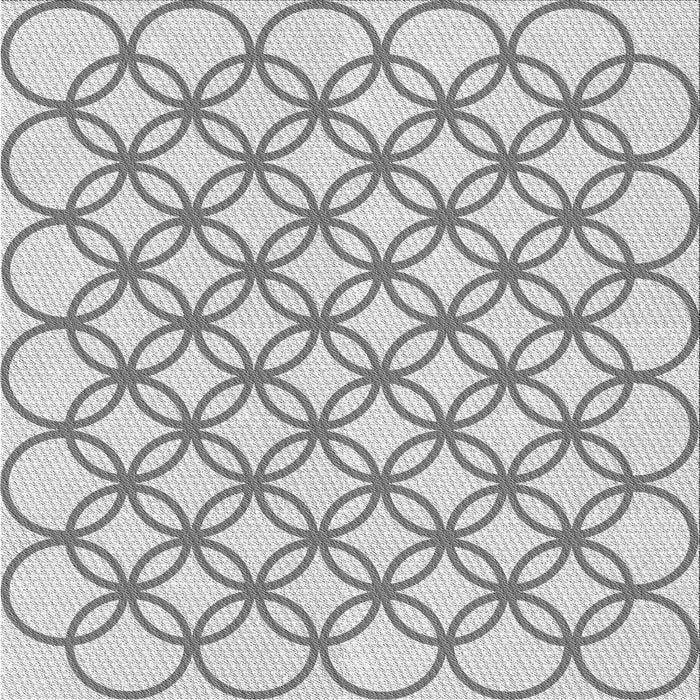 Round Patterned Platinum Gray Rug, pat315gry