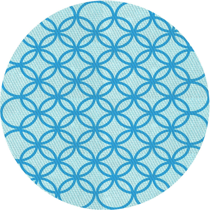 Square Patterned Blue Rug, pat315lblu