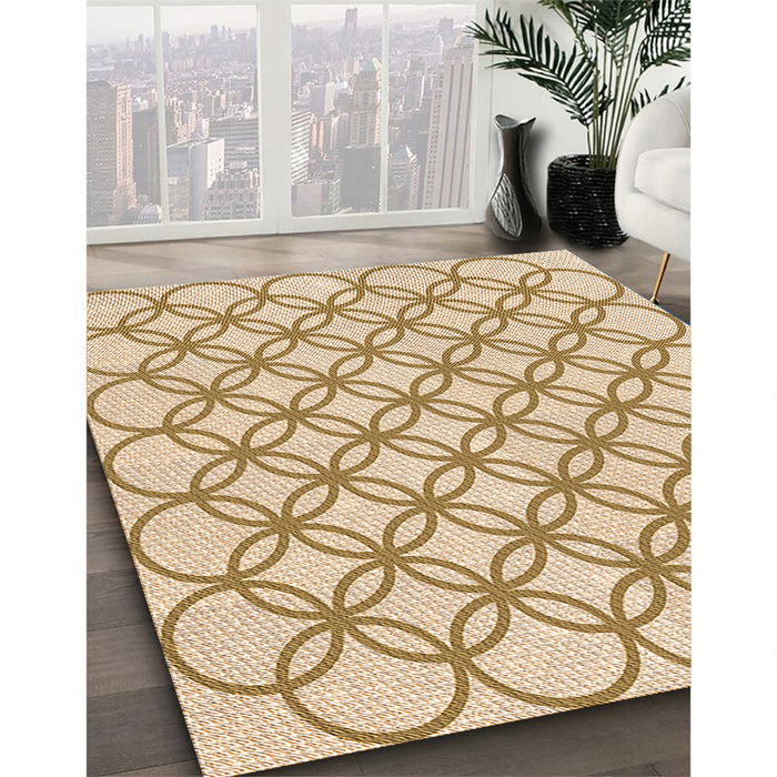 Machine Washable Transitional Golden Blonde Gold Rug in a Family Room, wshpat315org