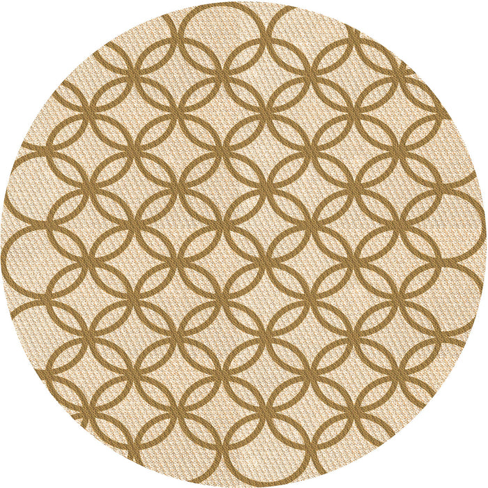 Square Patterned Golden Blonde Gold Rug, pat315org