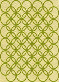 Machine Washable Transitional Green Rug, wshpat315yw