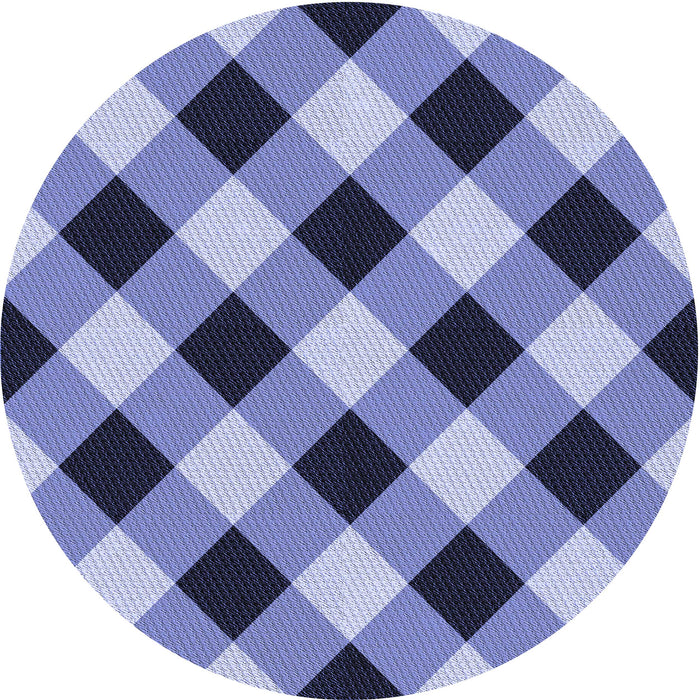 Square Patterned Deep Periwinkle Purple Rug, pat3150blu