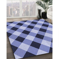 Patterned Deep Periwinkle Purple Rug, pat3150blu