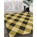 Machine Washable Transitional Yellow Rug in a Family Room, wshpat3150brn