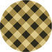 Square Patterned Yellow Rug, pat3150brn