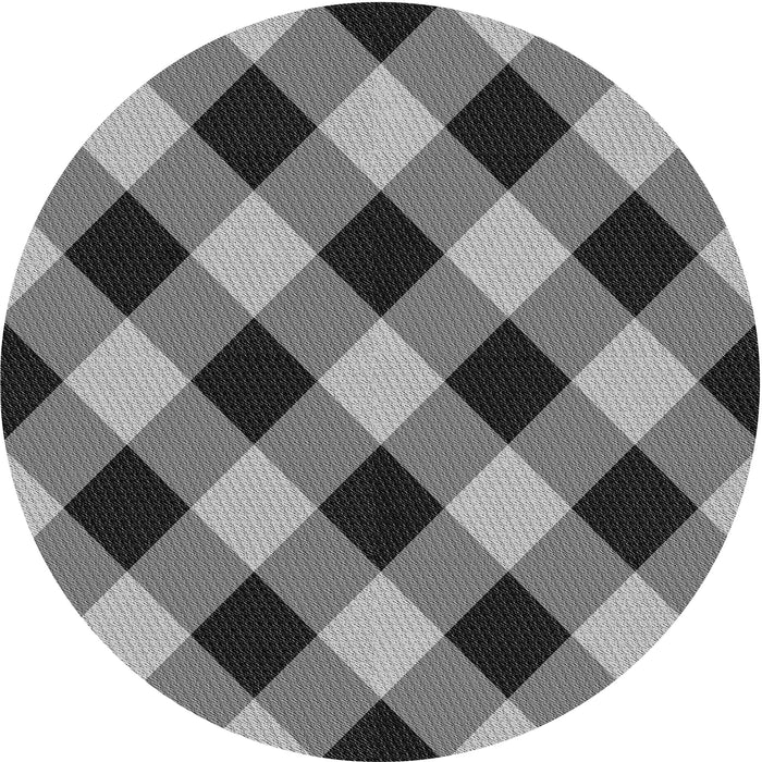 Square Patterned Dark Gray Rug, pat3150gry