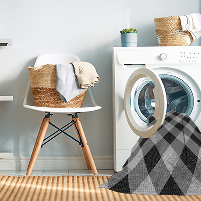 Machine Washable Transitional Dark Gray Rug in a Washing Machine, wshpat3150gry