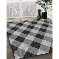 Patterned Dark Gray Rug, pat3150gry