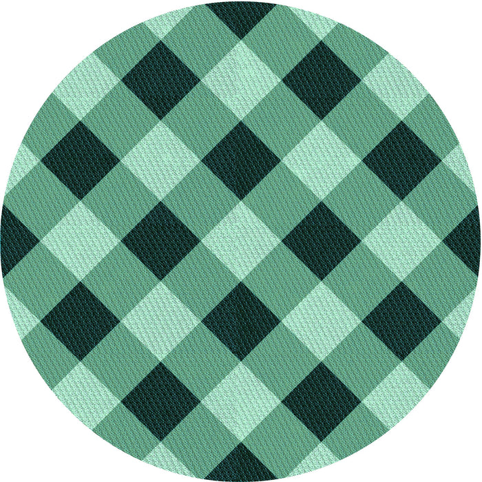 Square Patterned Medium Teal Green Rug, pat3150lblu
