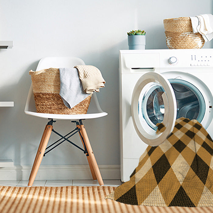 Machine Washable Transitional Orange Rug in a Washing Machine, wshpat3150org