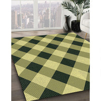 Patterned Metallic Gold Novelty Rug, pat3150