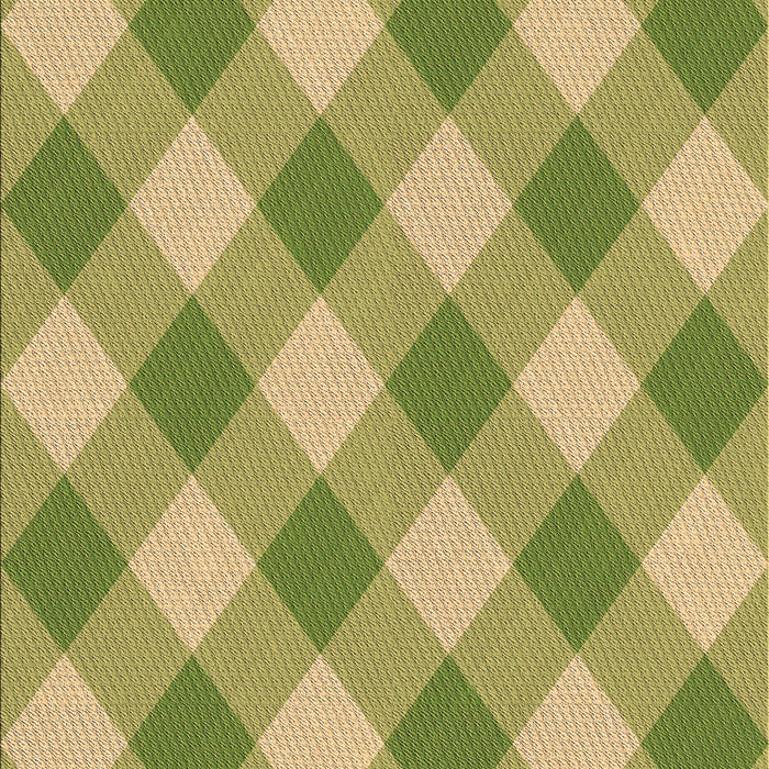 Patterned Dark Yellow Green Rug, pat3151brn