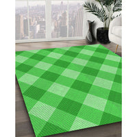 Patterned Lime Green Rug, pat3151grn