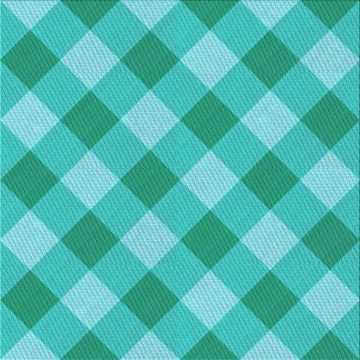 Round Patterned Bright Cyan Blue Rug, pat3151lblu