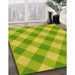 Machine Washable Transitional Neon Yellow Green Rug in a Family Room, wshpat3151yw