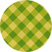 Square Patterned Neon Yellow Green Rug, pat3151yw