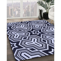 Patterned Night Blue Rug, pat3152blu