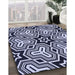 Machine Washable Transitional Night Blue Rug in a Family Room, wshpat3152blu