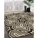 Machine Washable Transitional Midnight Gray Rug in a Family Room, wshpat3152brn