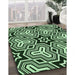 Patterned Light Green Rug in Family Room, pat3152grn