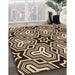 Machine Washable Transitional Black Brown Rug in a Family Room, wshpat3152org