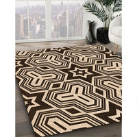 Patterned Black Brown Rug, pat3152org