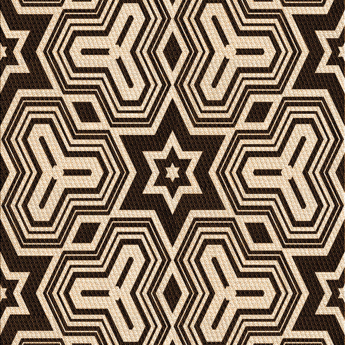 Patterned Black Brown Rug, pat3152org