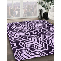 Patterned Blossom Pink Rug, pat3152pur