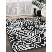 Patterned Light Gray Novelty Rug, pat3152